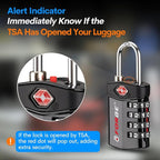 Forge TSA Approved Luggage Locks for Air Travel, Gym Lockers, School Lockers, Pelican Cases, Easy Read Dials, Durable Alloy Body, Black 6 Pack.