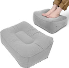 Inflatable Foot Rest Pillow, Portable Travel Leg Support Pillow, Lightweight Airplane Foot Rest for Car Office Home, Anti Fatigue Compact Foot Stool for Long Trips.