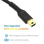 6FT Mini USB Cable, Standard USB 2.0 Type A Male to Mini B Male Charger Cord Compatible with PS3 Controller, MP3 Player, Camera, Dash Cam, Garmin GPS, Hero 4/3+