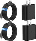 45W Super Fast Charger USB C Android Phone Type C Charger Fast Charging Block with 10FT Cord for Samsung Galaxy S26/S26 Ultra/S26+/S25 Ultra/S25/S24 Ultra/S24/S23 Ultra/S22/S21/S20/Note 10, Black