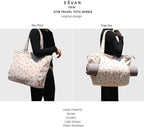 ESVAN Corduroy Yoga Tote Bag Gifts for Women Drawstring Yoga Mat Bag for Office Workout Travel Carryall Pilates Gym