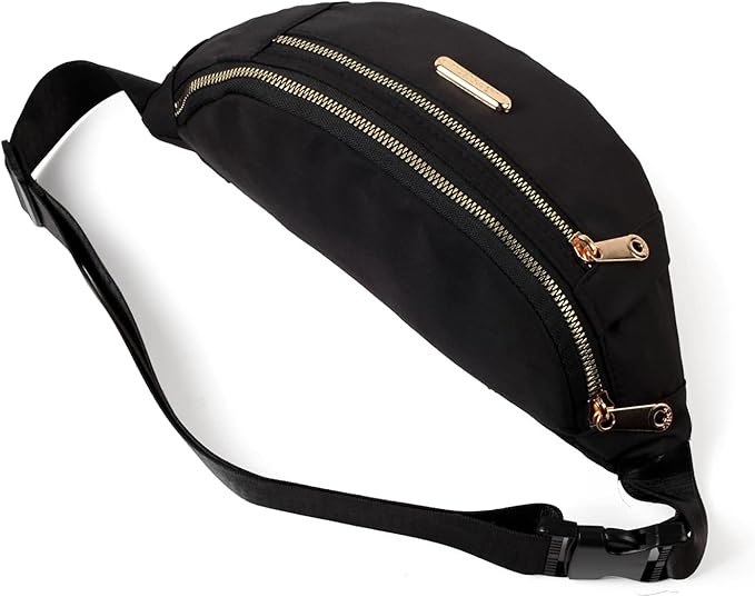 Fanny Pack Waist Pack for Women, Fashion Waist Bag with Adjustable Strap for Travel Sports Running black