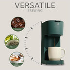 WILLOW Eco Series Single Serve Coffee Maker for K Cup and Ground Coffee, 6 to 12oz Brew Sizes with Strong Brew Option, Small Coffee Machine with Removable Reservoir & Reusable Filter, Eco-Friendly