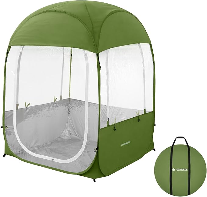 Raynesys Sports Tent, Portable & Foldable Pop Up Tents Shelter with Carry Bag, Instant Weather Proof Clear View Bubble Tent for Fishing, Camping, Watching Sports Events