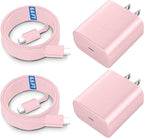 45W USB-C Super Fast Charger Type C Android Phone Charging Block for Samsung Galaxy S26 S25 S24 S23 Ultra/S26 S25 S24 S23 S22 S21 S20/Note 10/20,PPS Charger with 6.6FT Cord-Pink