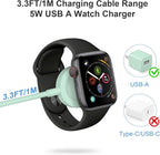 Fast Charger for Apple Watch Charger, Magnetic iWatch Charger to USB A Cable 3.3FT with USB A Wall Plug Adapter for Apple iWatch Series Ultra/10/9/8/7/6/SE/5/4/3/2 (Green)