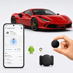 Mini Magnetic GPS Tracker for Vehicles IP65 Waterproof Real-Time Hidden Tracking Device Compatible with Android Only, Anti-Theft Car Tracker for Truck, Motorcycle, Assets（Android Only）