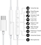 USB C Headphones for iPhone 17/16/15 Pro Max Plus Type C Earphones with Microphone & Remote Noise Cancelling Earbuds for iPhone 17/16/15 Pro, iPad, Galaxy S23/S22/S21/S20/Ultra Note 10/20