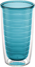 Tervis Clear & Colorful Tabletop Made in USA Double Walled Insulated Tumbler Travel Cup Keeps Drinks Cold & Hot, 16oz, Blue Moon