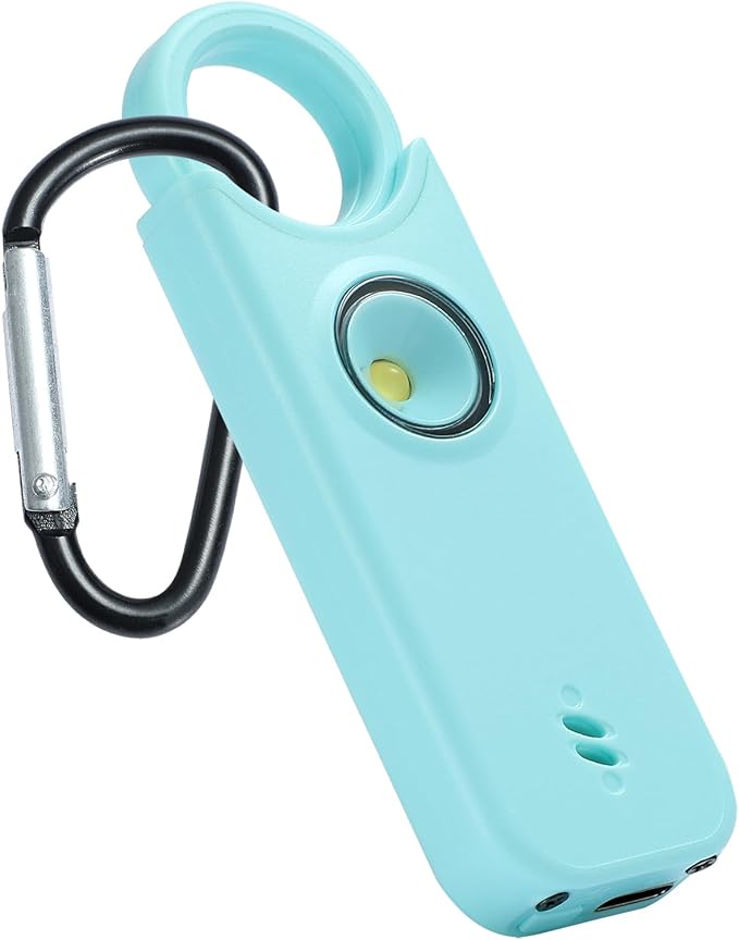 TIPSEAN Personal Safety Alarm - 135dB Ultra Loud Siren with LED Strobe Light, USB-C Rechargeable, Compact Keychain Alarm for Women/Men, Emergency Flashlight & Vibration Alert(Blue)