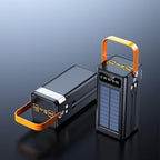 High-Capacity Solar Battery Banks, 120W External Power Packs, 50000mAh Survival Gear, Built-in Cable Chargers, Multi-Output Portable Stations