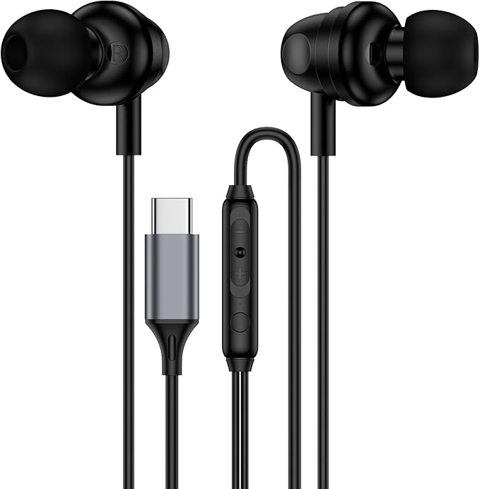 Pixel Wired Earbuds USB C for Google Pixel 10a,10 Pro XL/Fold,10Pro,10,9a,9 Pro XL/Fold,9,8a,8Pro,8,7a,7Pro,7,6a,6,5a,5,4a,4XL,3a,3XL,3,2XL,2,USBC in-Ear Headphones Type C Wired Ear Buds Earphones