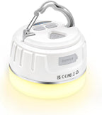 Yonktoo Rechargeable LED Camping Lantern 1000LM, 300H Runtime, 6400mAh, IPX5 Waterproof Tent Light for Camping, Hiking, Power Outages, Home, Emergency Use - Standard Edition,White
