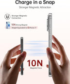 iWALK Magsafe Portable Charger 5,000mAh, Ultra-Slim Magnetic Wireless Power Bank with LED Display, PD 20W USB-C Fast Charging Battery Pack, Compatible with iPhone 17/17 Pro/16/15/14/13 Series, Black