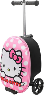 Bioworld Hello Kitty Kid's 2-in-1 18" Suitcase and Scooter Luggage