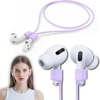 Mooyavia 1 Pack Ultra Strong Magnetic AirPod Straps, Soft Silicone Anti-Lost Neck Lanyard Compatible with AirPods Pro 3rd 2025, AirPod 4th, AirPod Pro 2nd/1st, Air Pod 3rd, Air Pod 2nd/1st-Purple