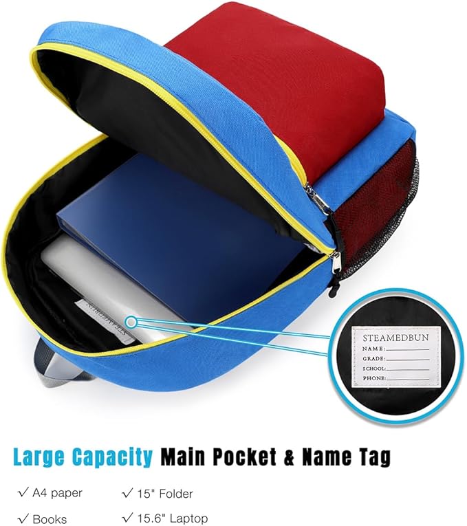 STEAMEDBUN Kids Backpack for Boys 5-9,Boys Backpack for Elementary School Bag