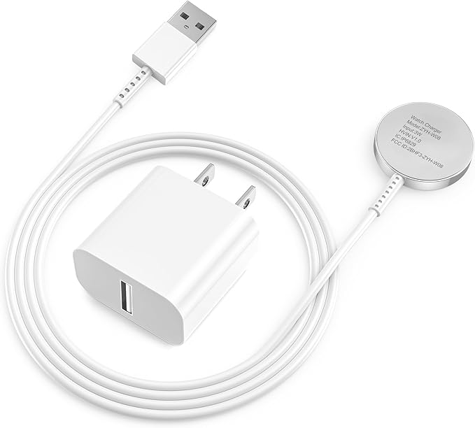 for Apple Watch Fast Smart iWatch Charger 3.3FT Magnetic Charging Cable with USB Wall Charger for Ultra2/Ultra/Series 9/8/7/SE/6/5/4/3/2/1