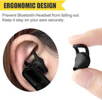 Ear Hooks Eartips Kit 360° Rotatable Adjustable Soft Silicone Anti-Slip Sports Clamp Bluetooth Headset Clips Earbuds Replacement for Newbee/Plantronics/TOORUN Black