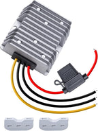 DC House 48V 36V 24V to 12V 20A Buck Converter, 240W DC-DC Step Down Converter, Waterproof Voltage Regulator Transformer with Fuse for Golf Carts & RVs