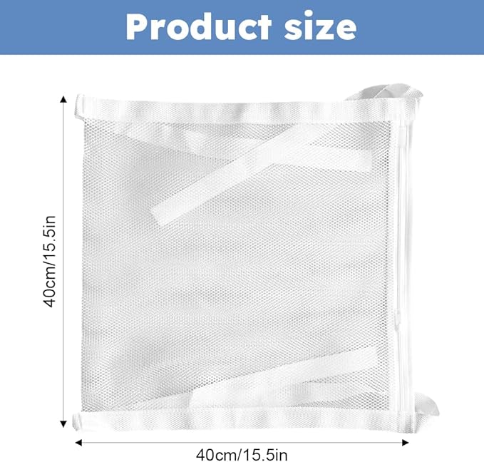 Shoe Drying Bag, Reusable Sneaker Drying Mesh Bags, Laundry Bag for Dryings Shoes, with Zipper Strap for Washing Machine, Shoes, Clothing, for Most Dryers Door(COLOR:white)