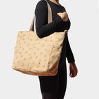 ESVAN Original Floral Tote Bag Large Shoulder Bag with Multi Pockets for Gym Travel Beach Daily Bags