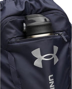 Under Armour Unisex Hustle Sackpack, (410) Midnight Navy/Midnight Navy/Metallic Silver, One Size Fits Most