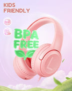 awatrue USB-C Kids Headphones with Mic - 85/94dB Volume Limiter, Foldable Wired Toddler Headphones for Boys & Girls, Over-Ear Type-C Kid Headphones for School, Travel, lPad, Tablet & Smartphones