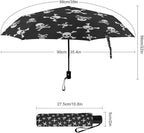 AMRANDOM Travel Folding Umbrella Automatic Open Tri-Fold For Car Rain Outdoor Use For Car Rain Outdoor Use With Black Anti-Uv Coating