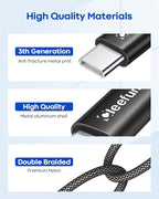 CLEEFUN USB C Cable 3ft, 5-Pack USB A to Type C Charger Cord Fast Charging for iPhone 17 16 15 Pro Max Air Plus, for Samsung Galaxy S25 S24 S23 S22 S21 S20 S10 A17 A16 A15 A56 A55 A26 A35 A36 A71