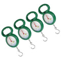 ibasenice 4pcs Portable Plastic Spring Scale Luggage and Fish Hanging Weighing Scales with Hooks for Household and Travel Use Random Color