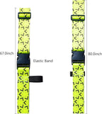 Luggage Straps for Suitcases TSA Approved Easy Pack Organized Suitcase Strap, Luggage Strap, Luggage Belt Strap, Bag Straps for Luggage. Buckle Straps Travel Accessories (Yellow)