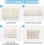 G4Free Beach Bag,Waterproof Beach Tote Pool Bags for Women,Compatible with Cup,Foldable for Weekender Travel