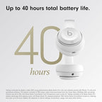Beats Studio Pro Premium Wireless Over-Ear Headphones- Up to 40-Hour Battery Life, Active Noise Cancelling, Great for travel & commuting, USB-C Lossless Audio, Apple & Android Compatible - Matte White