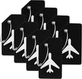 8 Pack Silicone Luggage Tag for Suitcases with Stainless Loop, TSA Approved, Privacy Protection Travel Essentials Bag Tags by Gostwo, Black