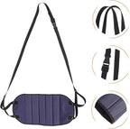 Airplane Foot Hammock Adjustable Travel Footrest Portable Leg Sling for Airplane and Office Under Desk Use Dark Blue Mesh Fabric for Long Flights and Car Trips