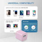 Fast Charger for Apple Watch Charger, 3.2FT Fast Charging Cord with Wall Chargers Plug Block Compatible with Apples Watchs Series 10/9/8/7/SE/6/5/4/3/2/1（Pink）