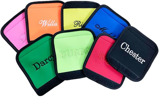 Custom Embroidery Luggage Handle Wrap with Your Name/Text,Personalized Luggage Handle Wraps/Identifiers/Tags/Grips for Travel Suitcase (1PC)