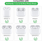 Earbud Case Portable EVA Carrying Case Storage Bag Cell Phone Accessories Organizer with Carabiner for Wired/Wireless Headphones, SD Memory Card, Camera Chips(Square, 5 Pack2)