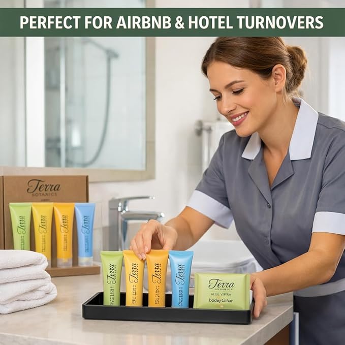 Hotel Amenities Kit – 150 Piece Set (30 Each) – Travel Size Toiletries Bulk for Airbnb, Vacation Rentals & Guest Bathrooms