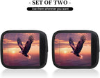 Animal Eagle Sky 2 Pack Luggage Handle Wrap Set of Neoprene Luggage Tags for Suitcases Bag Strap Wrap Cover Travel Airplane Accessories Covers Markers Sleeve Grips Identifiers Cruise