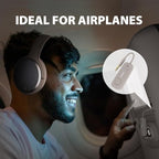 Avantalk Sky Eon - Bluetooth Headphones for Airplane Travel & Mobile Phone with Wireless Adapter, Active Noise-Canceling & Ambient Mode, Spacious & Comfortable Earpads, 45hr Playtime