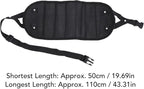 CHICIRIS Foot Hammock for Airplane Travel, Portable Breathable Mesh Footrest with AntiTip Design, 19.69-43.31in Adjustable Length for Office Home and Plane Comfort (Black)