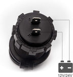 Dual USB Charger Socket Waterproof Power Outlet 12V/24V 2.1A & 2.1A for Car Boat Marine RV Mobile Blue LED