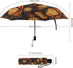 AMRANDOM Travel Folding Umbrella Automatic Open Tri-Fold For Car Rain Outdoor Use For Car Rain Outdoor Use With Black Anti-Uv Coating
