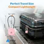 FORGE TSA Approved Luggage Locks, Keyed Alike TSA006 Dimple Key Travel Lock with Zinc Alloy Metal Body, Secure Cable Lock for Suitcase, Backpack, Gym Bags. 2 Pink Locks