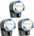 (3PACK) ETL Listed 90 Degree USA Canada Male Plug Nema 5-15P 3 Pole Angle DIY, 15A 125V USA 3Pin Right Angle AC Plug, Nema 5-15P Angled Rewireable