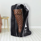 2 Pack Portable Boots Storage Bag, Black Shoe Bags for Storage and Travel Dust Proof Travel Shoe Bags for Packing (Large)