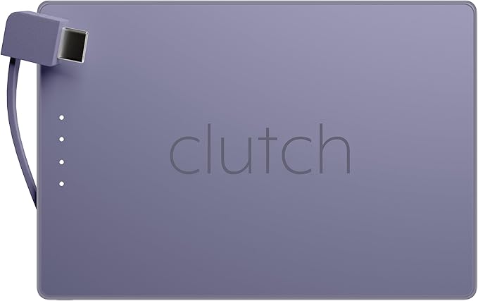 Clutch - Pro USB-C Portable Charger - Compatible with iPhone 15, 16, 17 & Android Devices - Power Bank Magnetic Battery - TSA Travel Approved - USB Rechargeable - Built-in Cable - 5000 mAh - 3.7oz
