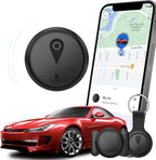 GPS Tracker, Mini GPS Tracker for Vehicles Hidden Portable GPS Tracker for Cars Splashproof Available for iOS Find My (iOS Only), No Monthly Fee Subscription No SIM Card Required - Black